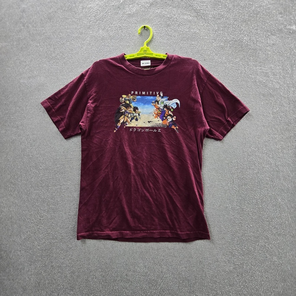 Primitive Men Shirt M‎ Burgundy Graphic Dragon Ball Z Anime Skater